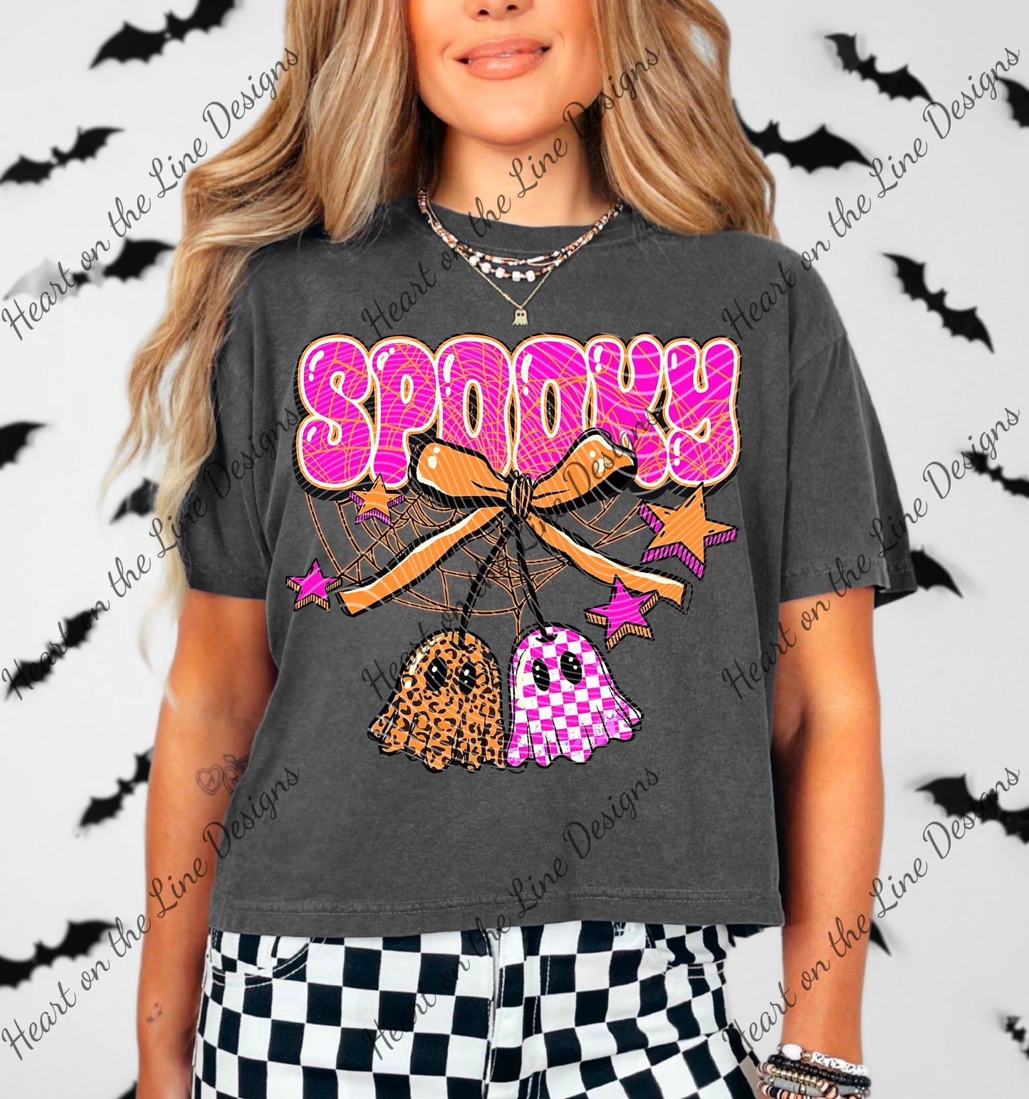 Spooky ghost cherries pink