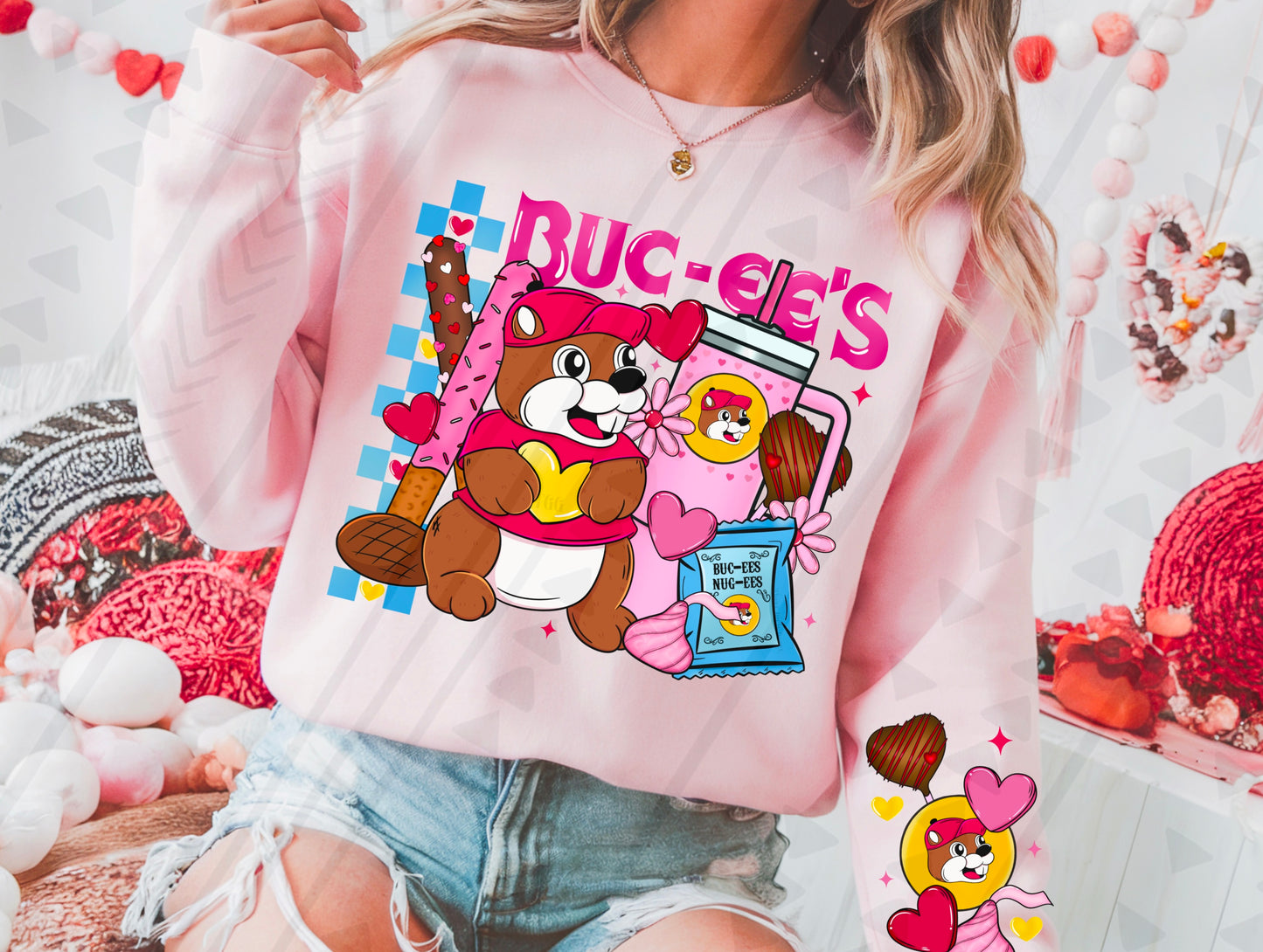 Buc eye with sleeves